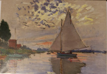 Sailing Boat at Petit Gennevilliers 1874 Monet